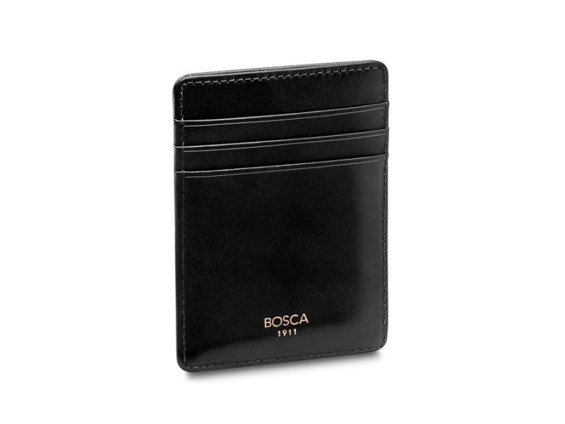 Bosca Front Pocket Wallet Black | AUIIZ41489