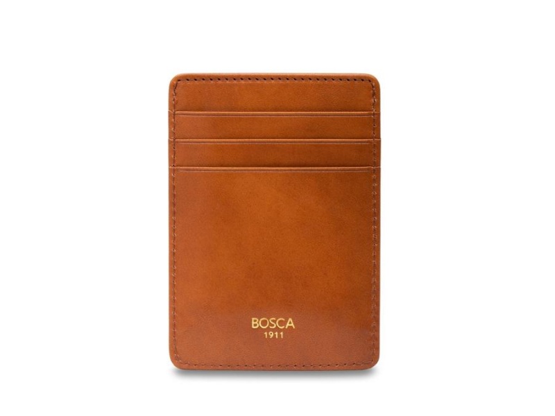 Bosca Front Pocket Wallet -Saddle- Brown | AUQAV15647