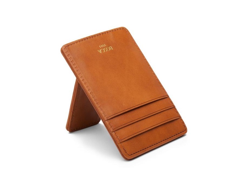 Bosca Front Pocket Wallet -Saddle- Brown | AUQAV15647