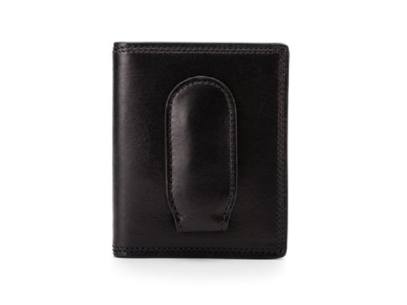 Bosca Front Pocket Wallet w/ Magnetic Clip Black | SAUNY62612