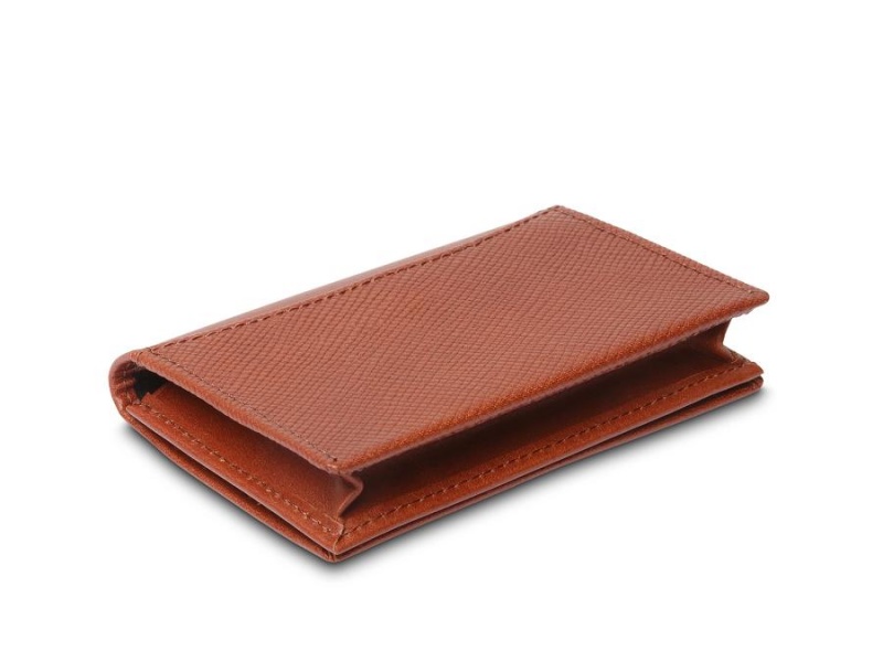 Bosca Full Gusset 2 Pocket Card Case w/ID - RFID Brown | BAUSO16631