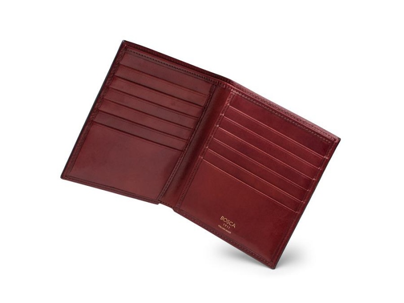 Bosca Italia 12 Pocket Wallet Dark Red | QAUWA20353