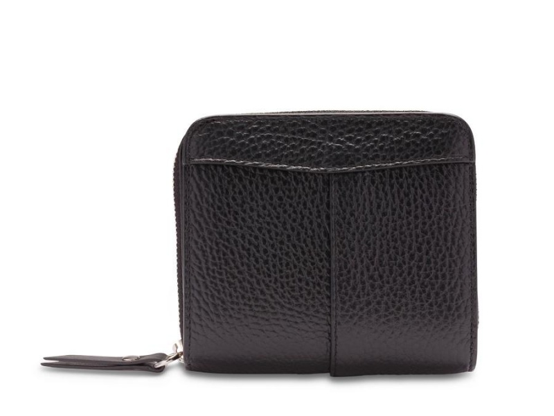 Bosca Italia 4" Billfold Wallet with Zip Black | QAUWA29057