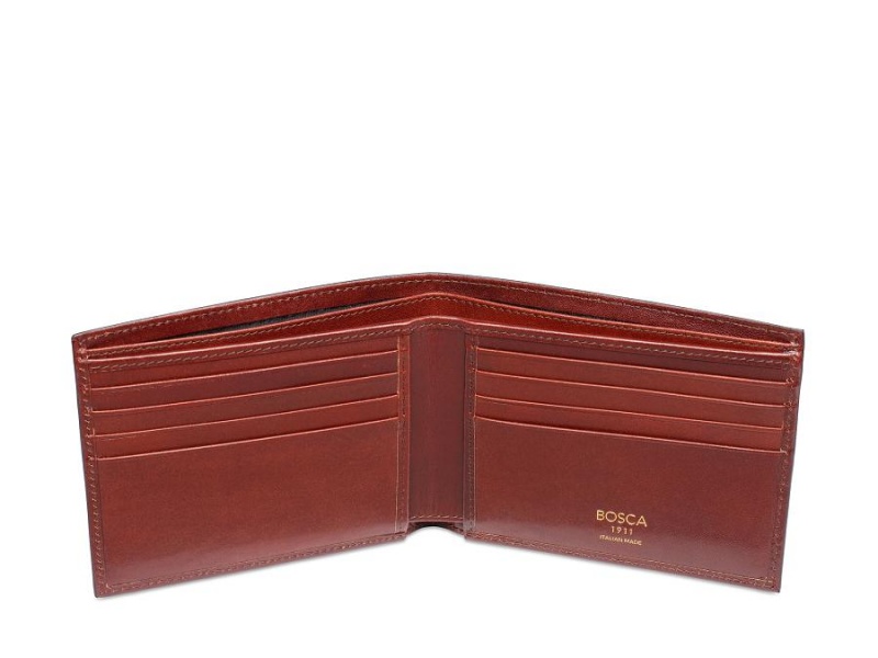 Bosca Italia 8 Pocket Wallet Brown | LAUSX59459