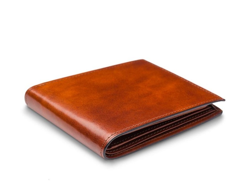 Bosca Italia Bifold Wallet With Card / I.D. Flap Brown | XAUBH12988