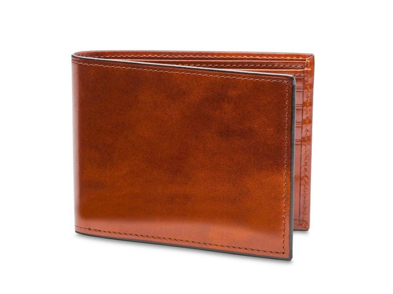 Bosca Italia Bifold Wallet With Card / I.D. Flap Brown | XAUBH12988