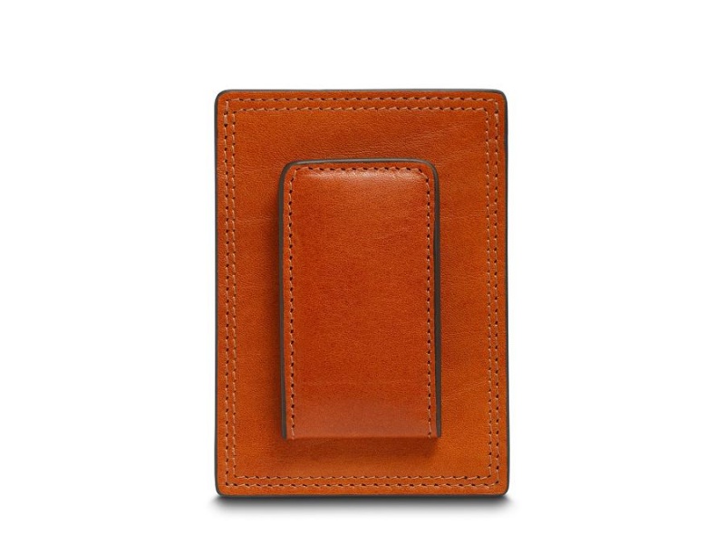 Bosca Italia Deluxe Front Pocket Money Clip Wallet Brown | BAUSD58064