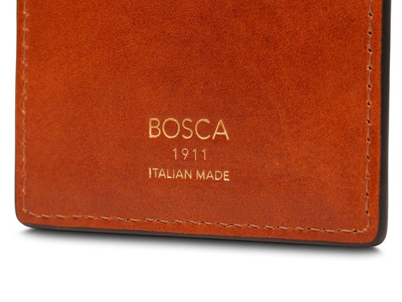 Bosca Italia Deluxe Front Pocket Money Clip Wallet Brown | BAUSD58064