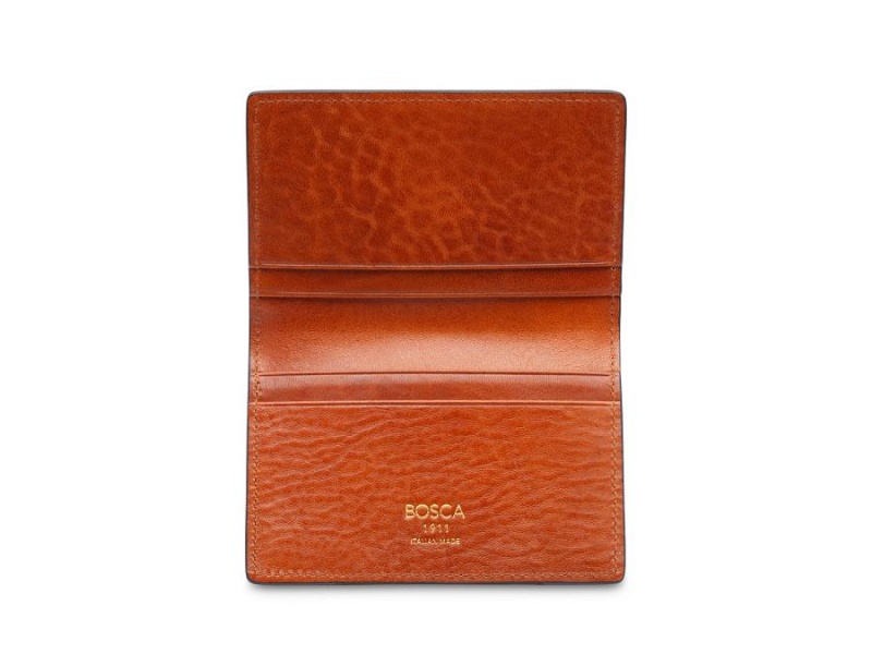 Bosca Italia Dolce Calling Card Case Brown | AUCIF29026