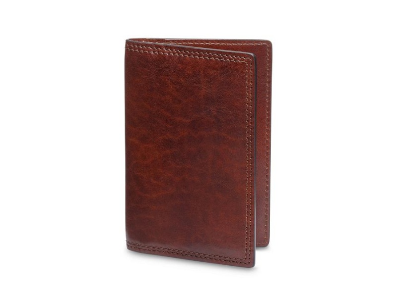 Bosca Italia Dolce Calling Card Case Brown | AUCIF29026