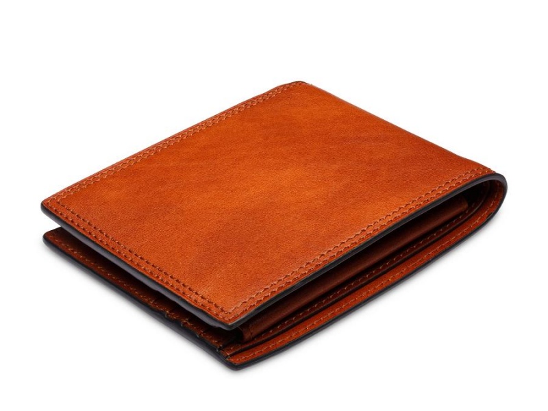 Bosca Italia Dolce Credit Wallet w/ I.D. Passcase Brown | AAUDF50481