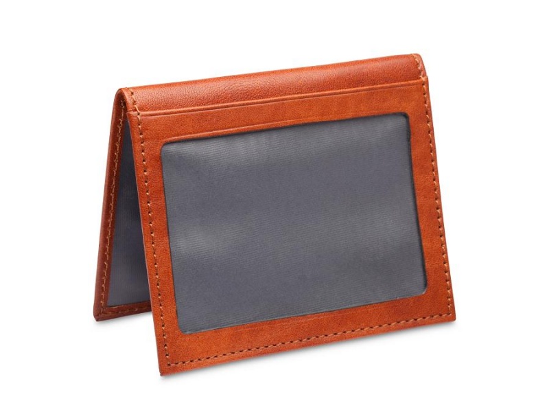 Bosca Italia Dolce Credit Wallet w/ I.D. Passcase Brown | AAUDF50481