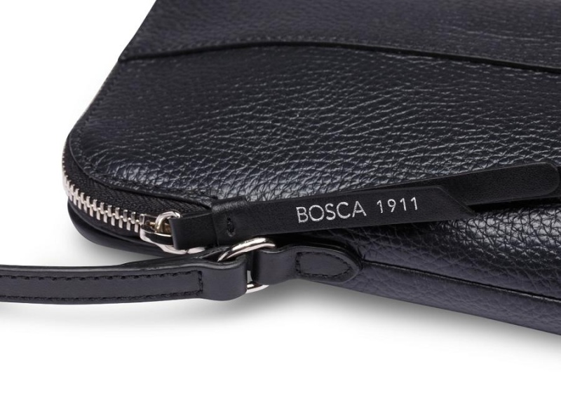 Bosca Italia London Crossbody Mini Purse Black | YAUVQ89326