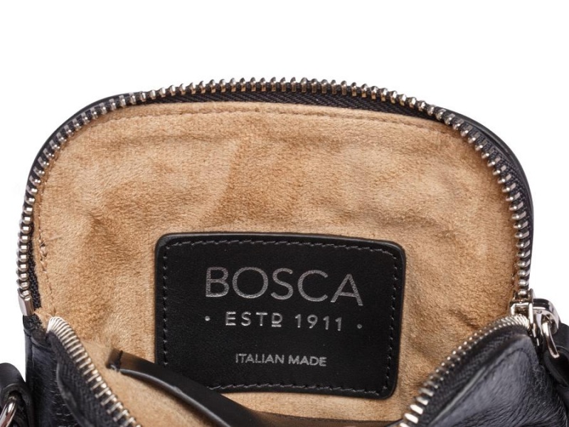 Bosca Italia London Crossbody Mini Purse Black | YAUVQ89326