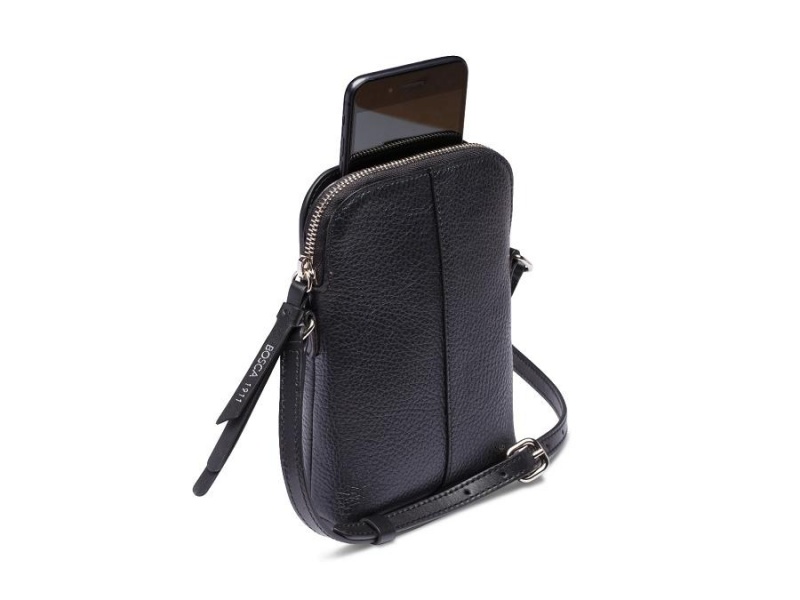 Bosca Italia London Crossbody Mini Purse Black | AUXMI29295