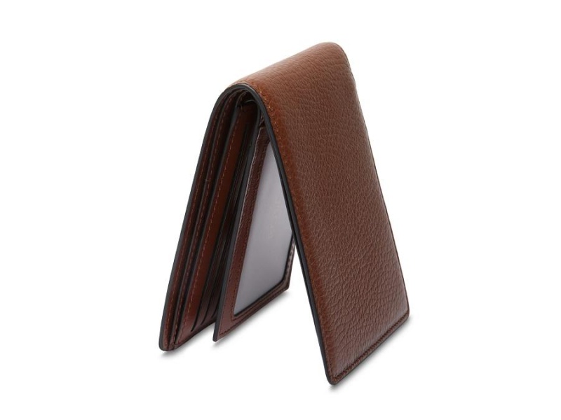 Bosca Italia Slim 10 Pocket Flip I.D. Bifold Brown | AUQAV90788