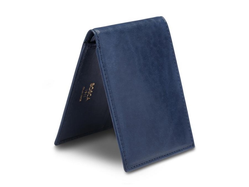 Bosca Italia Small Bifold Blue | GAUEC66693