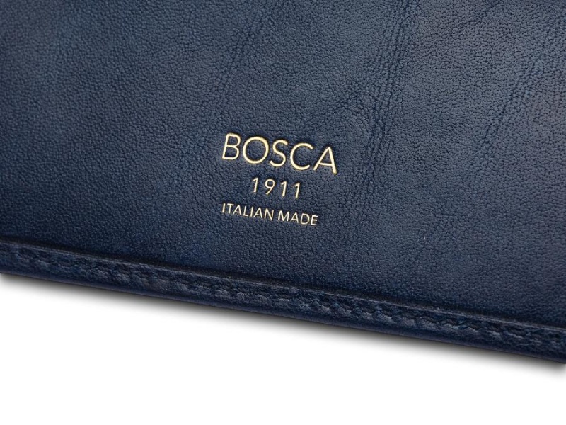 Bosca Italia Small Bifold Blue | GAUEC66693