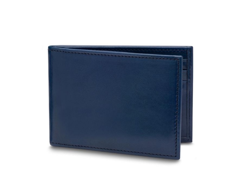 Bosca Italia Small Bifold Blue | GAUEC66693