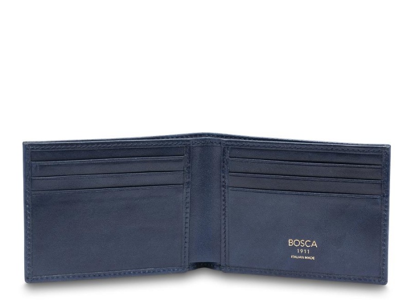 Bosca Italia Small Bifold Blue | GAUEC66693