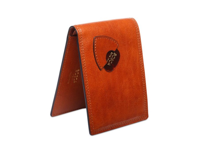 Bosca Italia Small Guitar Pick Wallet Brown | EAUHC84396