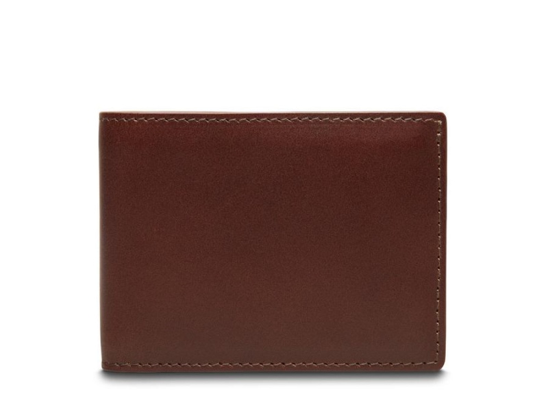 Bosca Italo Contrast Small Bifold Wallet Brown / Yellow | AUIIZ38112