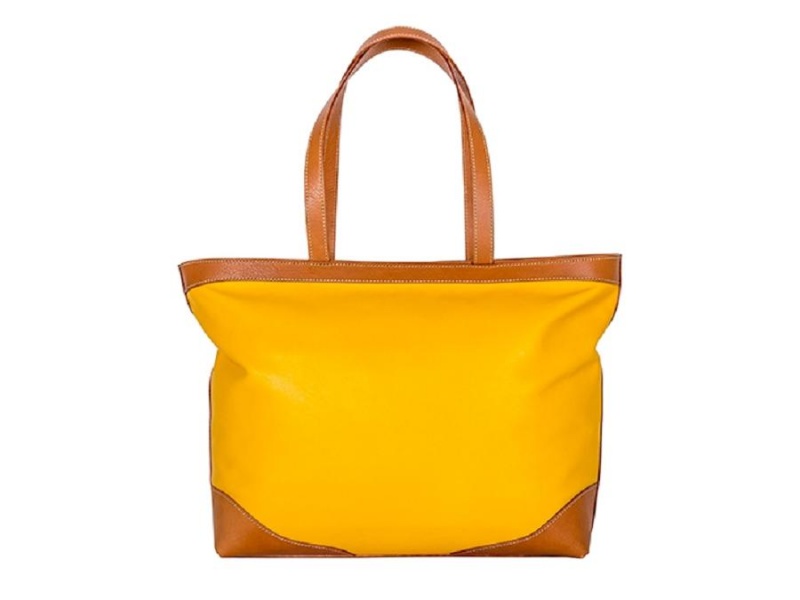 Bosca Jewel Tone Tote Brown / Yellow | AUJZR12514