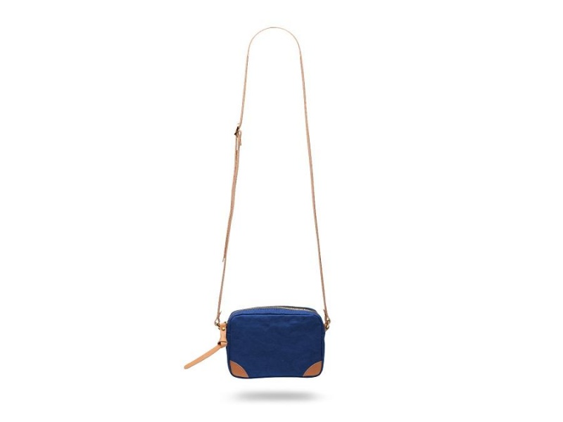 Bosca La Carta City Cross Strap Bag Blue | FAUHY71106