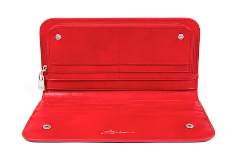 Bosca Large Snap Clutch Red | LAUSX39649