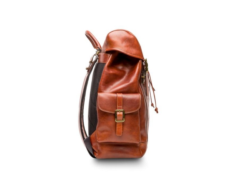 Bosca Pathfinder All Leather Backpack Brown | AUNEJ57075