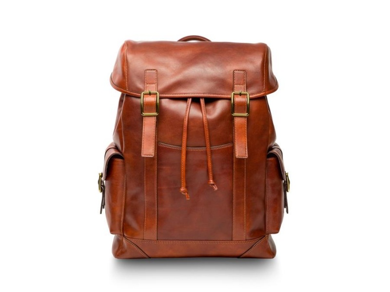 Bosca Pathfinder All Leather Backpack Brown | AUNEJ57075