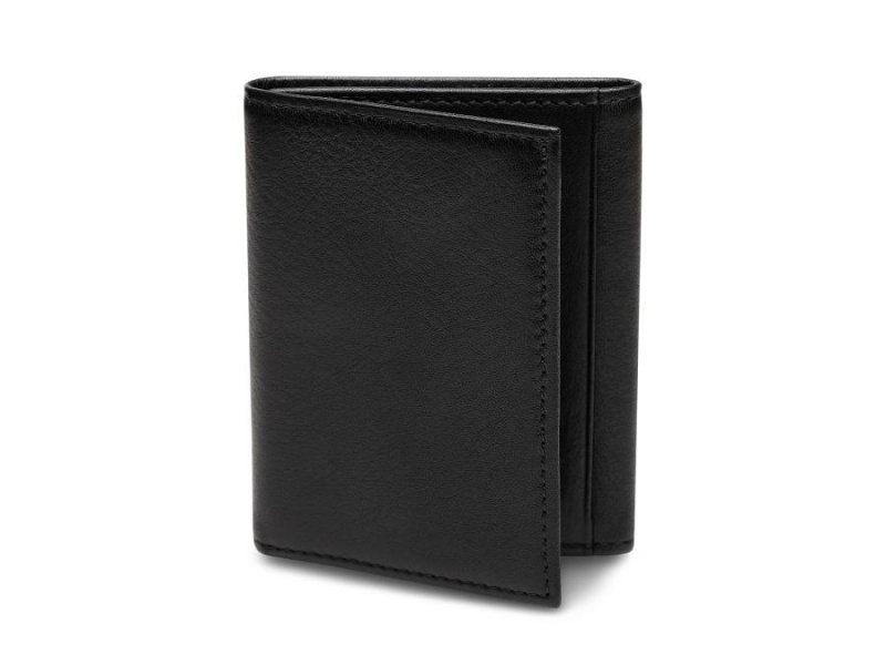 Bosca Single I.D. Trifold Wallet Black | AUQAV73778