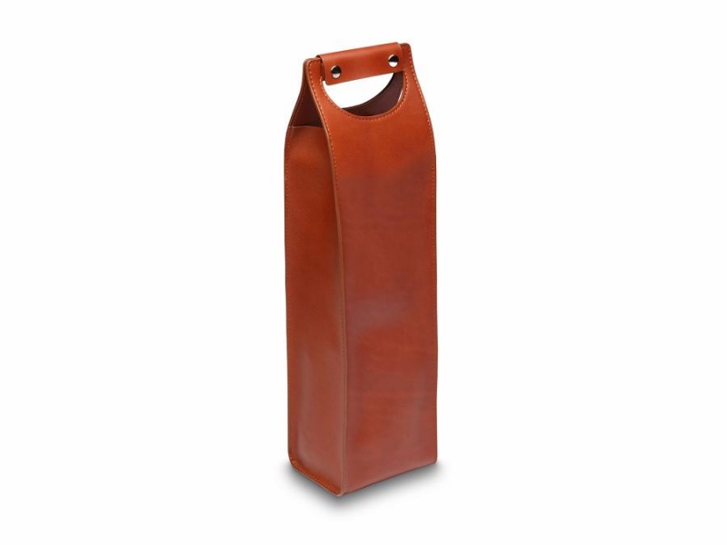 Bosca Single Wine Bottle Case Brown | FAUUI19904