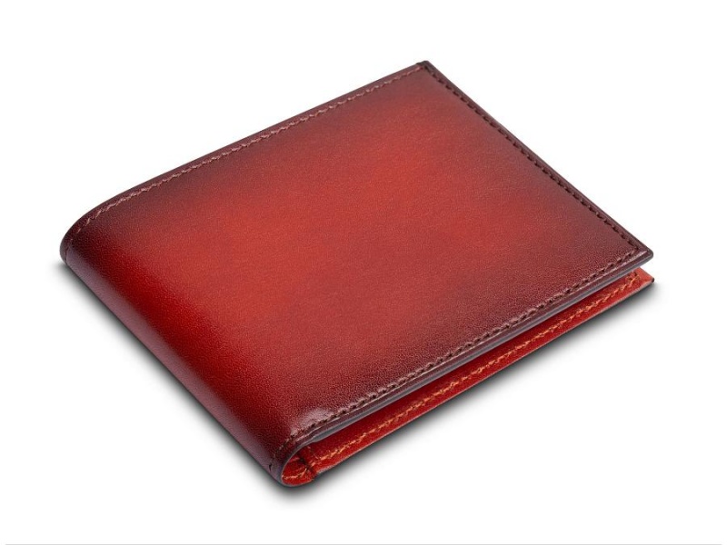 Bosca Small Bifold Wallet Dark Red | LAUSX74339