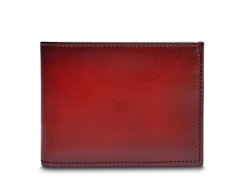 Bosca Small Bifold Wallet Dark Red | LAUSX74339