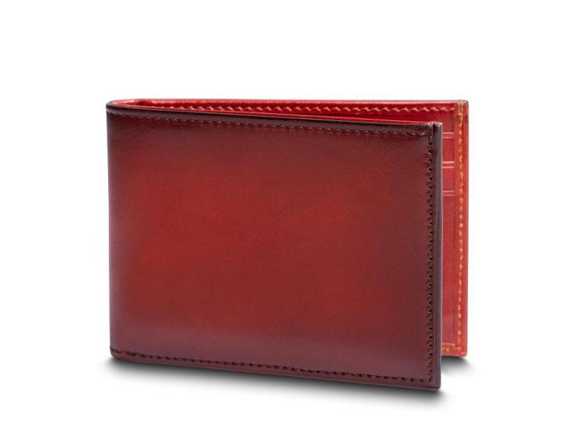 Bosca Small Bifold Wallet Dark Red | LAUSX74339