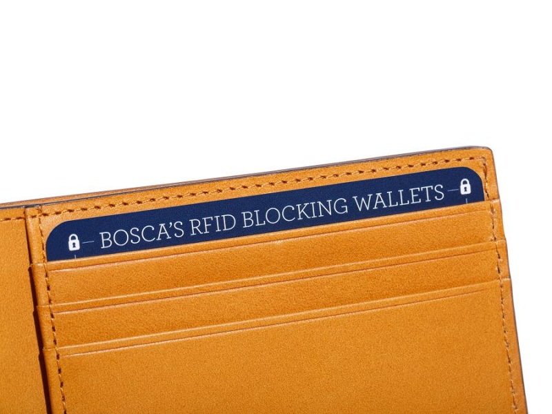 Bosca Small Bifold Wallet - RFID Yellow | SAUNY20340