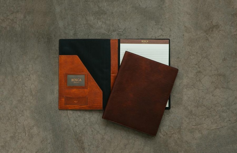 Bosca Soft Cover Portfolio Brown | QAUUV50837