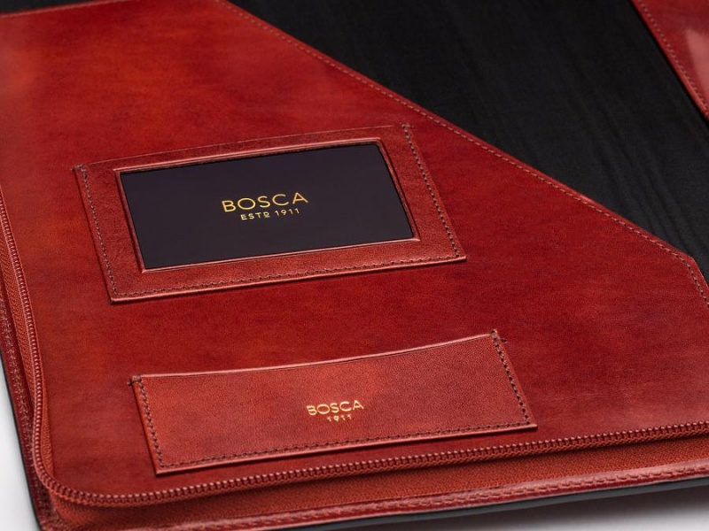 Bosca Zip Around Portfolio Brown | AUEAH23484