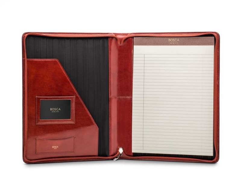 Bosca Zip Around Portfolio Red | AAUWC59200