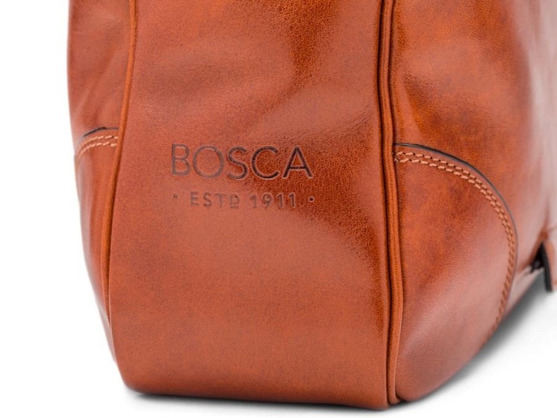 Bosca Zip Top Brief Bag Brown | TAUWZ96290