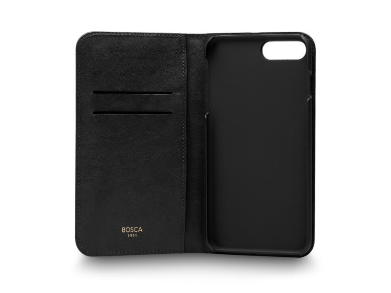 Bosca iPhone 8+ Flip Case with Cards Inside Black | BAUSO21061