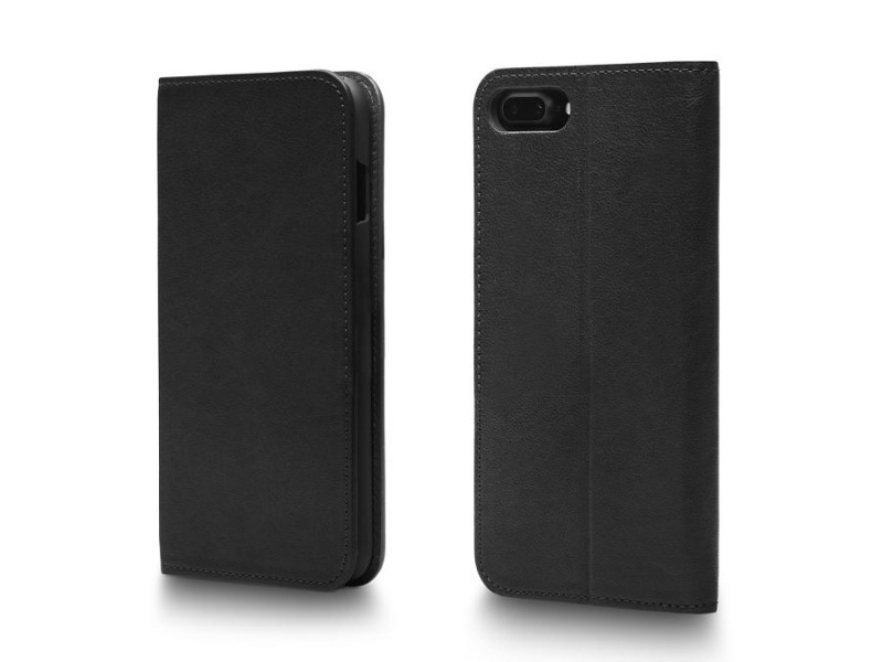 Bosca iPhone 8+ Flip Case with Cards Inside Black | BAUSO21061