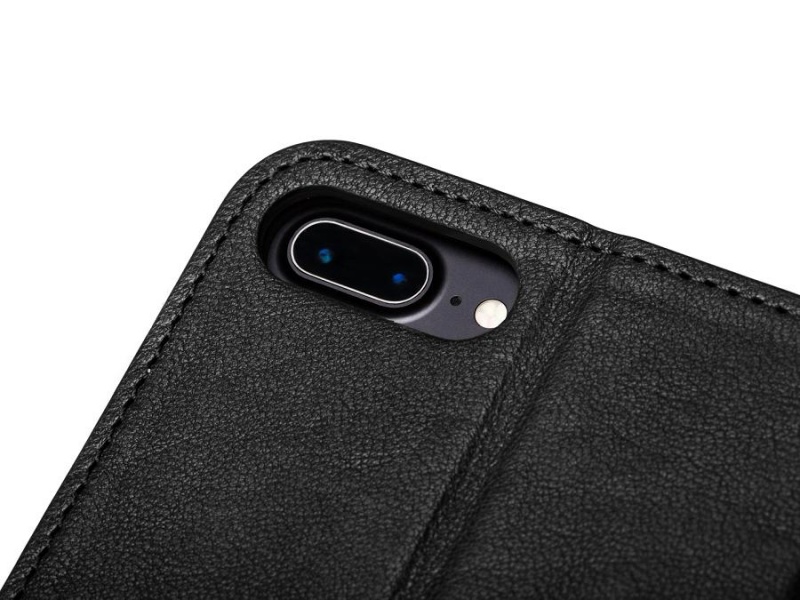 Bosca iPhone 8+ Flip Case with Cards Inside Black | BAUSO21061